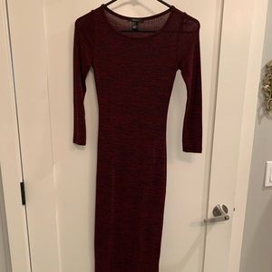 Thin sweater midi dress